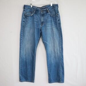 Tommy Bahama Jeans Mens 38x32 Standard Fit Straight 5-Pocket Cotton Denim Blue